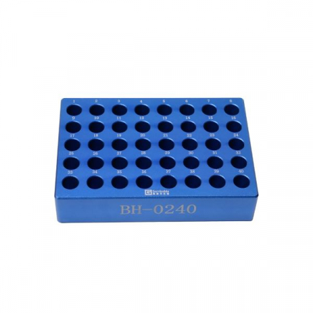 ШТАТИВ ДЛЯ ЗАМОРАЖИВАНИЯ, ДЛЯ ПРОБИРОК НА 1.5/2 МЛ, 40 МЕСТ, АЛЮМИНИЙ