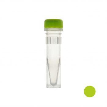 ПРОБИРКА ВИНТОВАЯ 1,5 МЛ С ЮБКОЙ, C ЗЕЛЕНОЙ КРЫШКОЙ (1000 ШТ.УП.) СТЕРИЛЬНАЯ