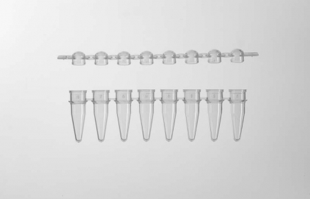 KG2511 ПРОБИРКИ ДЛЯ ПЦР, 0.2 МЛ, В СТРИПАХ ПО 8 ШТУК, В КОМПЛЕКТЕ С ВЫПУКЛЫМИ КРЫШКАМИ В СТРИПАХ, ПО 125 СТРИПОВ ПРОБИРОК И КРЫШЕК