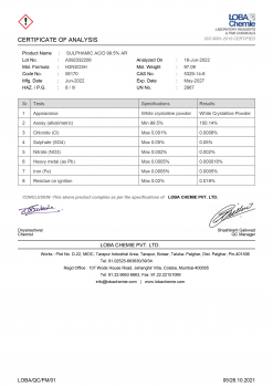 КИСЛОТА СУЛЬФАМИНОВАЯ, CAS 5329-14-6, ФАСОВКА 0.5 КГ, LOBA 06170