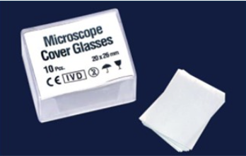 ПОКРОВНЫЕ СТЕКЛА ДЛЯ ГЕМОЦИТОМЕТРА КАМЕРЫ ГОРЯЕВА - 20X26 ММ, 10ШТ/УПАК, ISOLAB, АРТ. 075.04.001