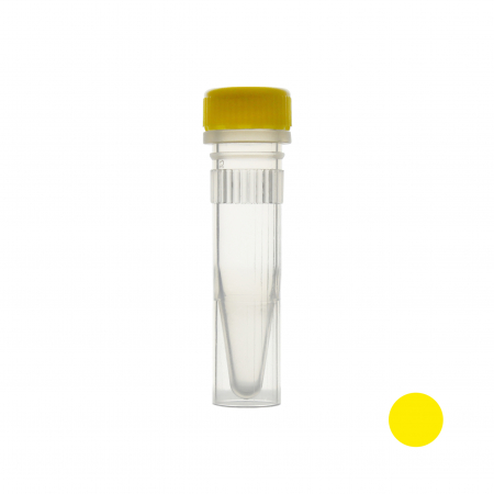 ПРОБИРКА ВИНТОВАЯ 1,5 МЛ С ЮБКОЙ, C ЖЕЛТОЙ КРЫШКОЙ (1000 ШТ.УП.) СТЕРИЛЬНАЯ