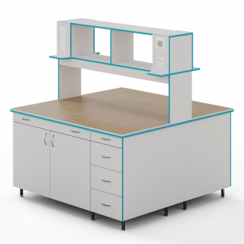 ОСТРОВНОЙ СТОЛ СО СТОЛЕШНИЦЕЙ ИЗ КЕРАМОГРАНИТНОЙ ПЛИТКИ СЛО НВК 1500 КГ