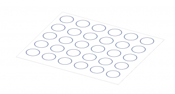 КАРТОЧКА-ПЛАНШЕТ ОДНОРАЗОВАЯ 30 ЛУНОК (250 ШТ.УП.)