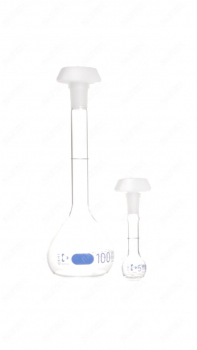 КОЛБА МЕРНАЯ 10 МЛ, КЛАСС A, СВЕТЛОЕ СТЕКЛО, СО ШЛИФОМ NS 7/16 И ПЛАСТИКОВОЙ ПРОБКОЙ, ISOLAB, АРТ. 2820160