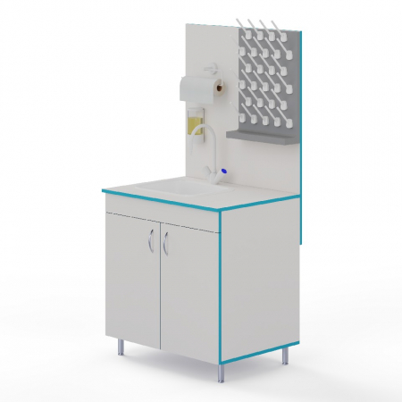 ЛАБОРАТОРНЫЙ СТОЛ-МОЙКА МО НВК 800 ПП (800?600?1650)