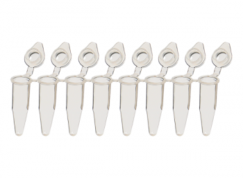 ПРОБИРКИ 0,2 МЛ. ДЛЯ ПЦР В СТРИПАХ ПО 8 ШТ 12 СТРИПОВ/ПАКЕТ С КРЫШКАМИ