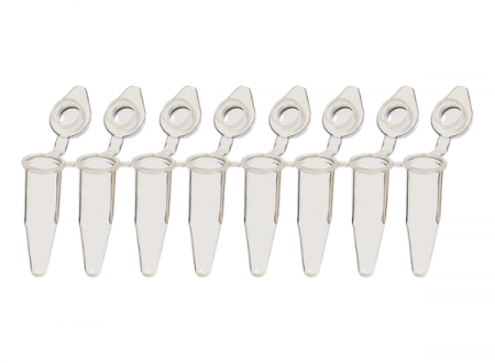 ПРОБИРКИ 0,2 МЛ. ДЛЯ ПЦР В СТРИПАХ ПО 8 ШТ 12 СТРИПОВ/ПАКЕТ С КРЫШКАМИ