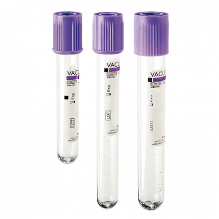 ПРОБИРКИ С НАПОЛНИТЕЛЕМ К3-ЭДТА 16*100, 9 МЛ