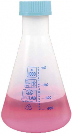 КОЛБА ЭРЛЕНМЕЙЕРА - ПП - С СИНЕЙ ВИНТОВОЙ КРЫШКОЙ G40 - 100МЛ