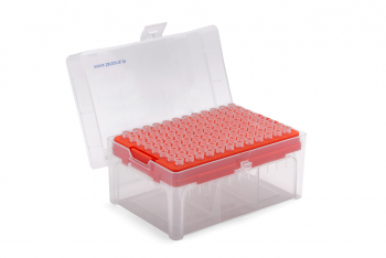 НАКОНЕЧНИКИ ОДНОРАЗОВЫЕ НЕСТЕРИЛЬНЫЕ ДЛЯ МИКРОПИПЕТОЧНЫХ ДОЗАТОРОВ, В ШТАТИВЕ ОБЪЕМОМ 10XL/20 МКЛ, ГРАДУИРОВАННЫЕ, УДЛИНЕННЫЕ (96 ШТ./УП.)