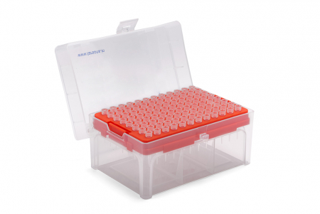 НАКОНЕЧНИКИ ОДНОРАЗОВЫЕ СТЕРИЛЬНЫЕ ДЛЯ МИКРОПИПЕТОЧНЫХ ДОЗАТОРОВ, В ШТАТИВЕ ОБЪЕМОМ 10XL/20 МКЛ, ГРАДУИРОВАННЫЕ, УДЛИНЕННЫЕ (96 ШТ./УП.)