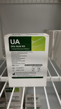 НАБОР ДЛЯ ОПРЕДЕЛЕНИЯ МОЧЕВОЙ КИСЛОТЫ, УРИКАЗНО-ПЕРОКСИДАЗНЫЙ МЕТОД