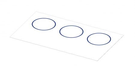 КАРТОЧКА-ПЛАНШЕТ ОДНОРАЗОВАЯ НА 3 ЛУНКИ