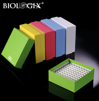 КРИОШТАТИВ ИЗ КАРТОНА ДЛЯ ХРАНЕНИЯ ПРОБИРОК ОБЪЕМОМ 1,5 МЛ-2,0 МЛ, 81 ЛУНКА, АССОРТИ ЦВЕТОВ, 5 ШТ/УП, АРТ. B-90-5281, BIOLOGIX