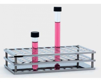 ШТАТИВ ДЛЯ ПРОБИРОК, СТАЛЬНОЙ, 50 ПРОБИРОК, ДИАМЕТР 16 ММ