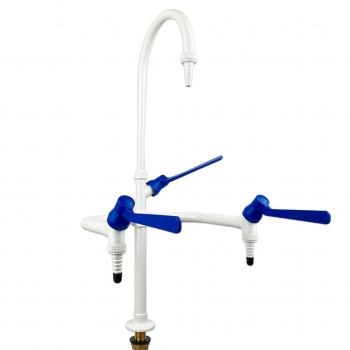 ТРОЙНОЙ ЛАБОРАТОРНЫЙ КРАН ДЛЯ ХОЛОДНОЙ ВОДЫ STEGLER KV-3-550 (ЛАТУНЬ, ВЫСОТА 550 ММ)