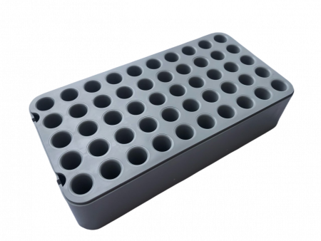 ШТАТИВ ДЛЯ ЦИЛИНДРИЧЕСКИХ ПРОБИРОК НА 50 МЕСТ (RACK D13), СЕРЫЙ