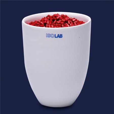 ТИГЕЛЬ, 18 ММ, ВЫСОКИЙ, С КРЫШКОЙ, ФАРФОР, ISOLAB, АРТ. 038.03.001