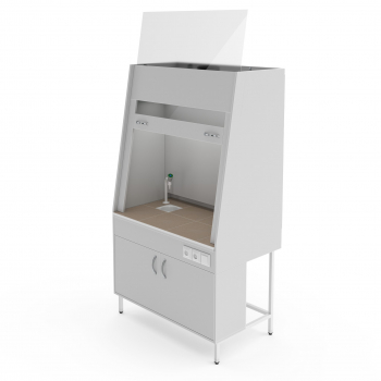 ВЫТЯЖНОЙ ШКАФ СО СТОЛЕШНИЦЕЙ ИЗ КЕРАМОГРАНИТНОЙ ПЛИТКИ И С САНТЕХНИКОЙ ТЕОЛАБ ШВ-1200 КГ-С