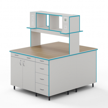 ОСТРОВНОЙ СТОЛ СО СТОЛЕШНИЦЕЙ ИЗ КЕРАМОГРАНИТНОЙ ПЛИТКИ СЛО НВК 1200 КГ