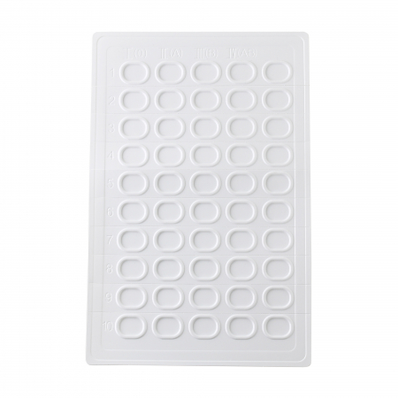 ПЛАНШЕТ ИММУНОЛОГИЧЕСКИЙ ОДНОРАЗОВЫЙ (РАЗБОРНЫЙ) 50 ЛУНОК (БЕЛЫЙ)