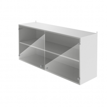НАВЕСНОЙ СТЕЛЛАЖ СО СТЕКЛЯННЫМИ ДВЕРЦАМИ НВ-1200 НШС (1200?350?550)