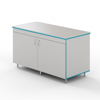 ЗАКРЫТЫЙ СТОЛ ДЛЯ РАБОТЫ СТОЯ СО СТОЛЕШНИЦЕЙ ИЗ МОНОЛИТНОЙ КЕРАМИКИ СЛЗ НВК 1500 МОН