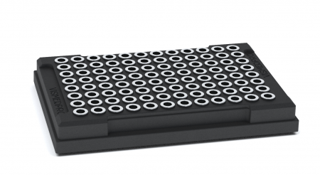 МАГНИТНЫЙ ШТАТИВ НА 96 ЛУНОК НА АМОРТИЗИРУЮЩЕЙ ПОДУШКЕ