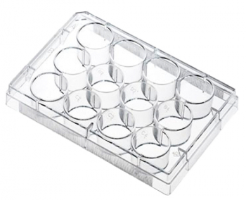 ПЛАНШЕТ 12-ЛУНОЧНЫЙ, ДЛЯ РАБОТЫ С АДГЕЗИВНЫМИ КУЛЬТУРАМИ КЛЕТОК, ПЛОСКОДОННЫЙ, С КРЫШКОЙ, СТЕРИЛЬНЫЙ, EPPENDORF 0030 721 110