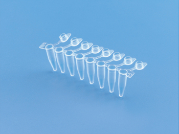 ПЦР ПРОБИРКИ MAXYAMP 0.2 МЛ, В СТРИПАХ 8 ШТ, С ПРИКРЕПЛЕННОЙ ПЛОСКОЙ ULTRA CLEAR КРЫШКОЙ (120 ШТ. УП.)