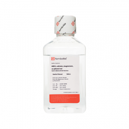 РАСТВОР ХЭНКСА (HBSS) С КАЛЬЦИЕМ И МАГНИЕМ, БЕЗ ФЕНОЛОВОГО КРАСНОГО, 500 МЛ, SERVICEBIO