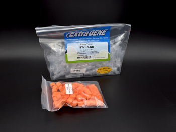 ПРОБИРКИ 1,5 МЛ С ЮБКОЙ C ЗАВИНЧИВАЮЩИМИСЯ ОРАНЖЕВЫМИ КРЫШКАМИ, БЕЗ УПЛОТНИТЕЛЬНОГО КОЛЬЦА (100 ШТ./УПАК), АРТ. ST-1.5-SO, EXTRAGENE INC.