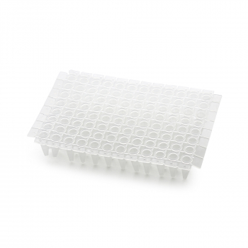 ПЛАШКА ДЛЯ ПЦР НА 96 ЛУНОК, «КАРАКАТИЦА» С НИТКОЙ, ПРОФИЛЬ СТАНДАРТНЫЙ, ПРОЗРАЧНАЯ (10 ШТ.УП.)