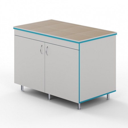 ЗАКРЫТЫЙ СТОЛ ДЛЯ РАБОТЫ СТОЯ СО СТОЛЕШНИЦЕЙ ИЗ КЕРАМОГРАНИТНОЙ ПЛИТКИ СЛЗ НВК 1200 КГ