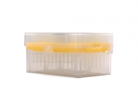 НАКОНЕЧНИКИ ОДНОРАЗОВЫЕ СТЕРИЛЬНЫЕ ДЛЯ МИКРОПИПЕТОЧНЫХ ДОЗАТОРОВ, В ШТАТИВЕ ОБЪЕМОМ 200 МКЛ, ГРАДУИРОВАННЫЕ, ЖЕЛТЫЕ (96 ШТ./УП.)