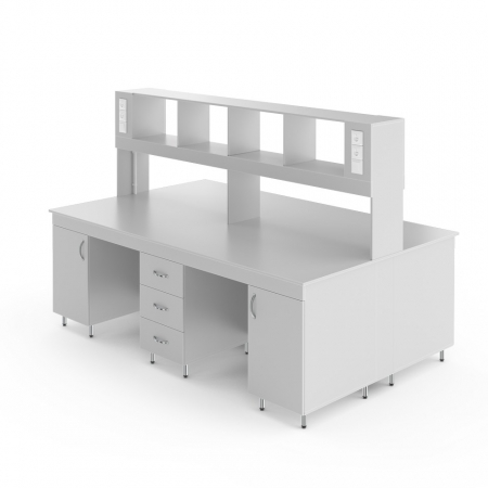 ФИЗИЧЕСКИЙ ОСТРОВНОЙ СТОЛ СО СТОЛЕШНИЦЕЙ ИЗ ЛДСП НВ-2400 ОЛ