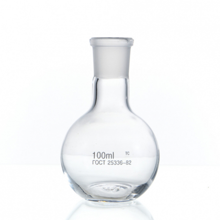 КОЛБА ПЛОСКОДОННАЯ - 100 МЛ - ШЛИФ 14/23