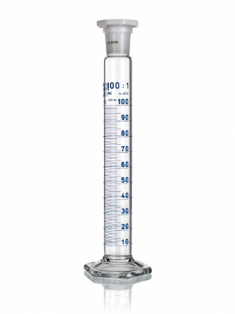 ЦИЛИНДР С ПРОБКОЙ - ВЫСОКИЙ- ПП ОСНОВАНИЕ- КЛАСС А- СООТВЕТСТВИЕ ПАРТИИ СЕРТИФИЦИР, 100 МЛ