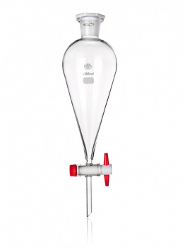 ДЕЛИТЕЛЬНАЯ ВОРОНКА - КОНИЧЕСКАЯ - НЕГРАДУИРОВАННАЯ - PTFE КРАН - 2000 МЛ