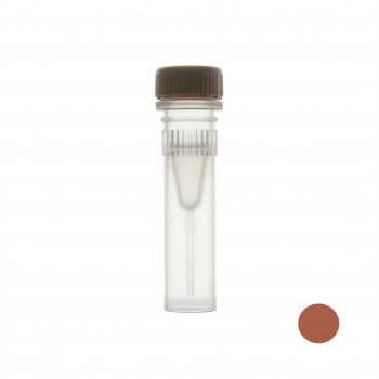 ПРОБИРКА ВИНТОВАЯ 0,5 МЛ КОРИЧНЕВАЯ, С ЮБКОЙ, С КОРИЧНЕВОЙ КРЫШКОЙ (1000 ШТ.УП.) СТЕРИЛЬНАЯ