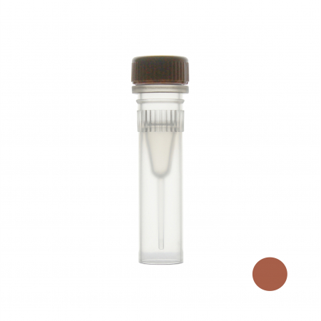 ПРОБИРКА ВИНТОВАЯ 0,5 МЛ КОРИЧНЕВАЯ, С ЮБКОЙ, С КОРИЧНЕВОЙ КРЫШКОЙ (1000 ШТ.УП.) СТЕРИЛЬНАЯ