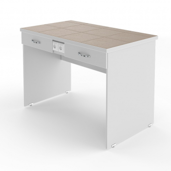 ВЫСОКИЙ ЛАБОРАТОРНЫЙ СТОЛ СО СТОЛЕШНИЦЕЙ ИЗ КЕРАМОГРАНИТА С ЯЩИКАМИ И РОЗЕТКАМИ НВ-1200 ЛКВ-ЯР