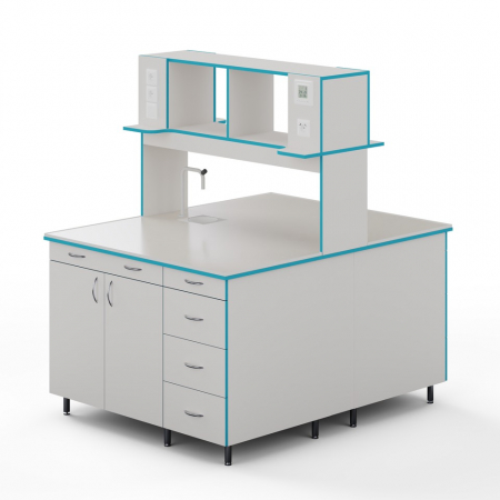 ОСТРОВНОЙ СТОЛ С САНТЕХНИКОЙ И СТОЛЕШНИЦЕЙ ИЗ МОНОЛИТНОЙ КЕРАМИКИ СЛО НВК 1200 МОН+