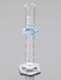 ЦИЛИНДР МЕРНЫЙ 250 МЛ, КЛАСС B, BORO 3.3,БЕЛАЯ ГРАД,ШЕСТИГР.ОСН, ASTM,С ЗАЩИТН.КОЛЬЦОМ, 138.289.05A