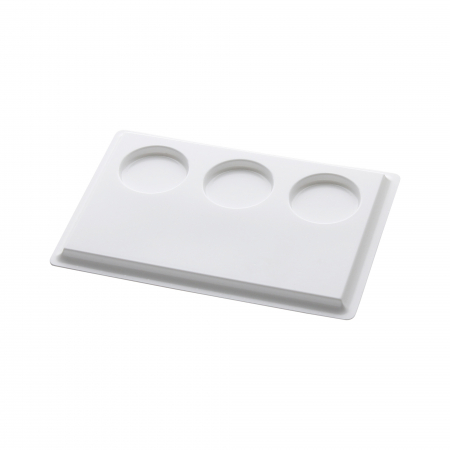 ПЛАНШЕТ ПОЛИМЕРНЫЙ ИММУНОЛОГИЧЕСКИЙ ОДНОРАЗОВЫЙ 3 ЛУНКИ (БЕЛЫЙ)