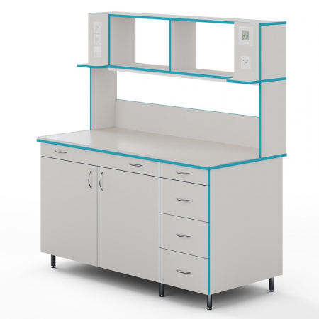 ПРИСТЕННЫЙ СТОЛ СО СТОЛЕШНИЦЕЙ ИЗ МОНОЛИТНОЙ КЕРАМИКИ СЛП НВК 1500 МОН