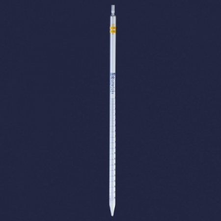 ПИПЕТКА ИЗМЕРИТЕЛЬНАЯ, КЛАСС АS, СТЕКЛО, ГРАДУИРОВАННАЯ, 2 МЛ, 10 ШТ/УП, ISOLAB, 021.01.002