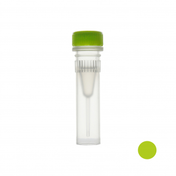 ПРОБИРКА ВИНТОВАЯ 0,5 МЛ С ЮБКОЙ, C ЗЕЛЕНОЙ КРЫШКОЙ (1000 ШТ.УП.) СТЕРИЛЬНАЯ