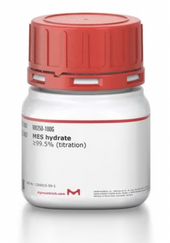 2-(N-МОРФОЛИНО)ЭТАНСУЛЬФОНОВОЙ КИСЛОТЫ (MES) ГИДРАТ, ?99.5% (25 Г), АРТ. M8250-25G, SIGMA-ALDRICH